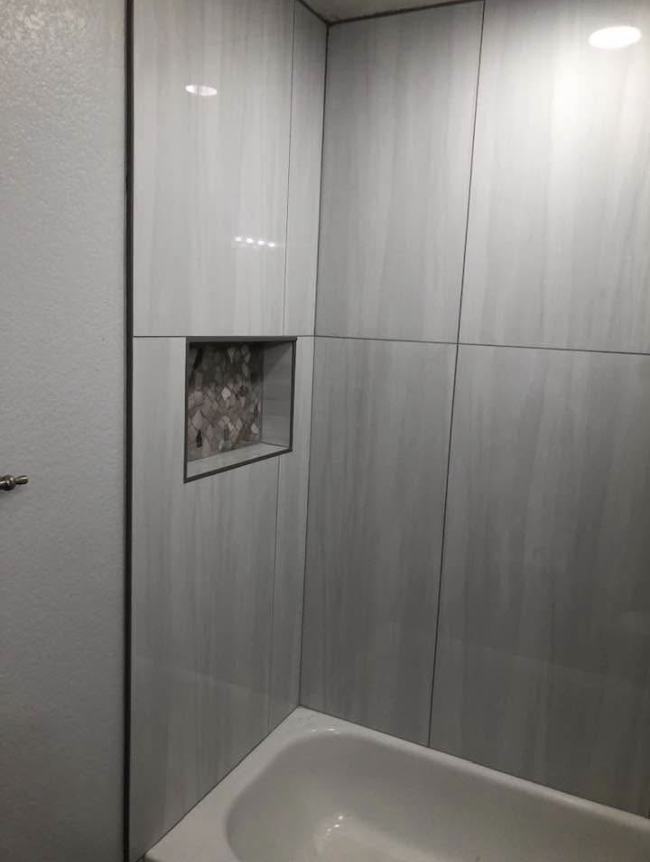 Outdoor tile walkway and entry steps — residential tile installation Dallas TX